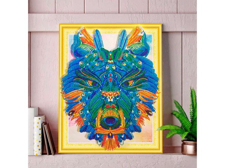 Алмазная вышивка 5D «Грозный волк» — картинка 3