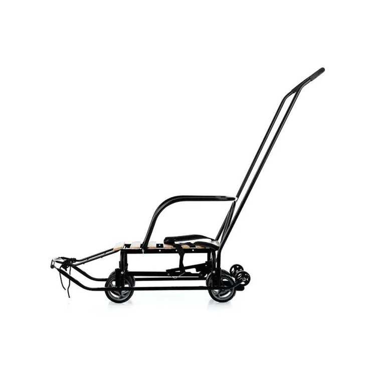 Санки детские с колесами зимние Тимка 5, черный — картинка 7