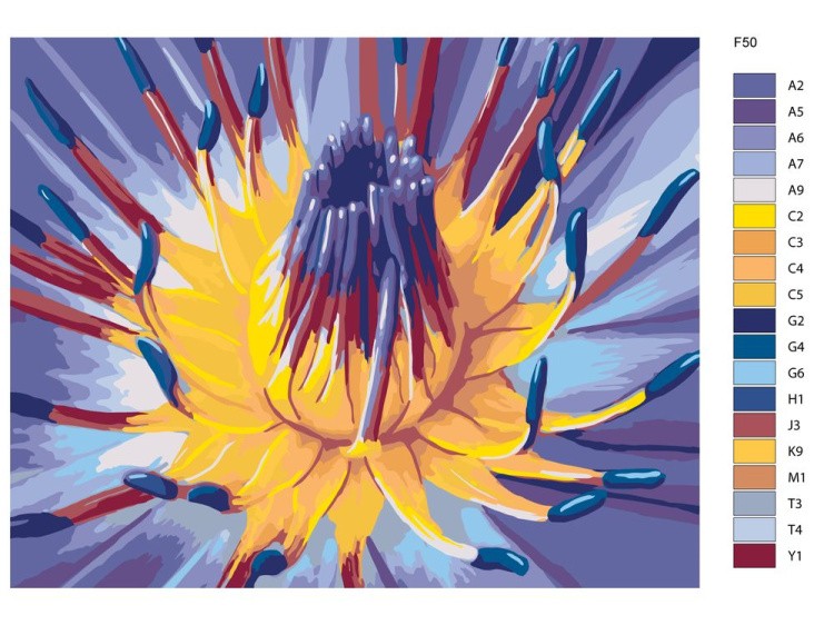 Картина по номерам «Фиолетовый цветок» — картинка 2