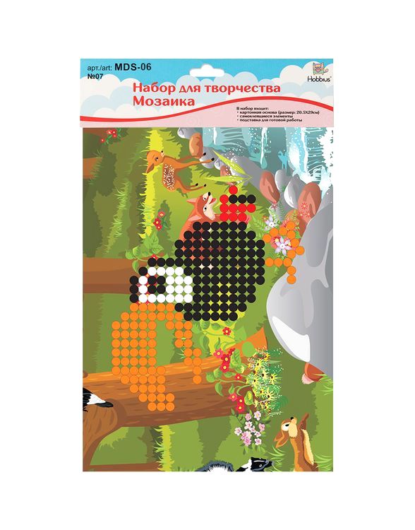 Набор для творчества «Мозаика. Слон», 20,5x29 см, Hobbius — картинка 2