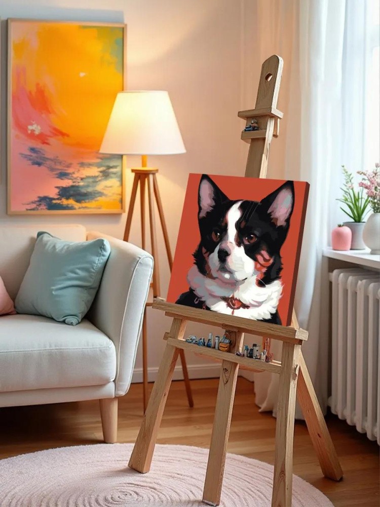 Картина по номерам «Кот, похожий на собаку» — картинка 9