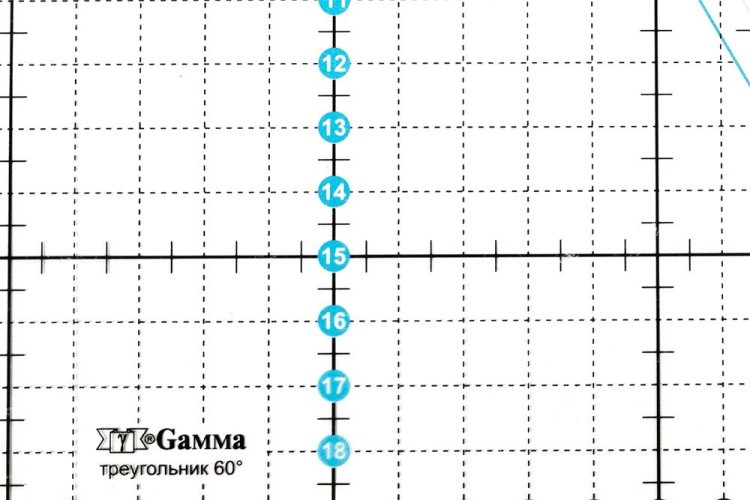 Линейка для пэчворка, 20x23 см, Gamma — картинка 3