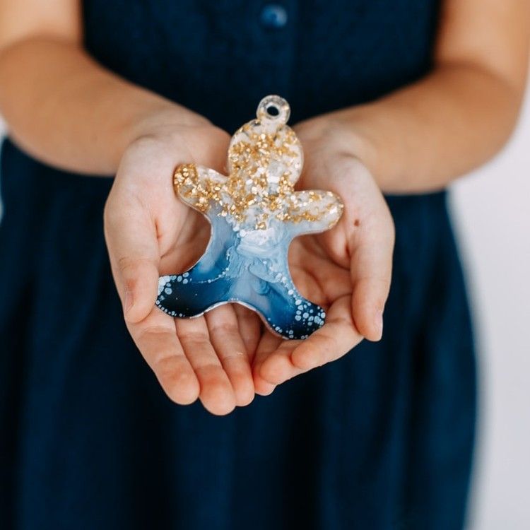 Елочная игрушка Пряничек - Силиконовый молд, ResinArt — картинка 3