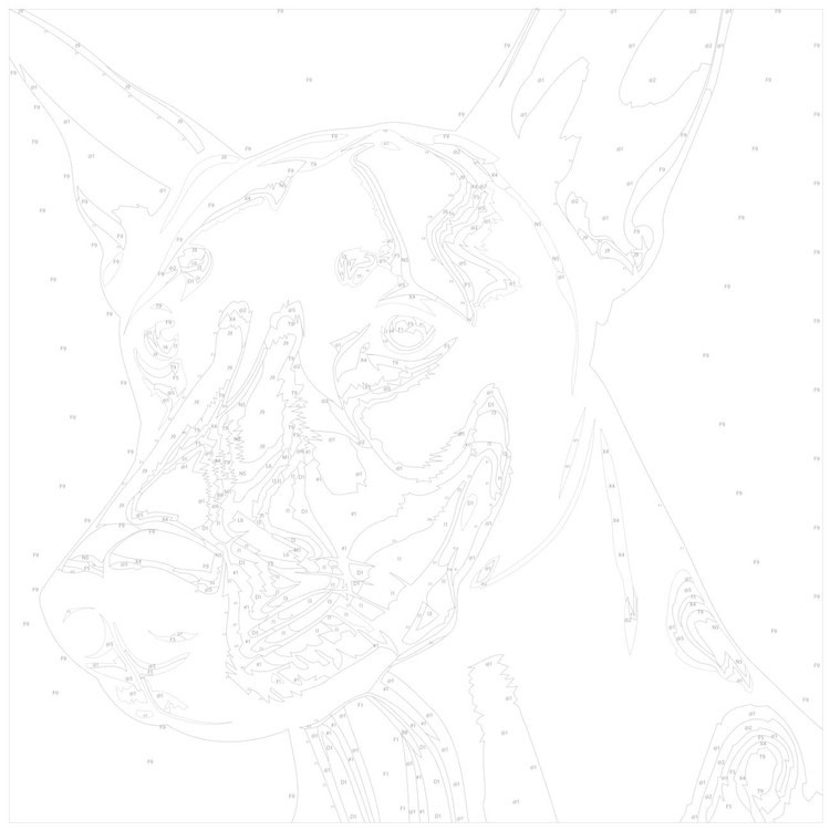 Картина по номерам «Доберман» — картинка 3