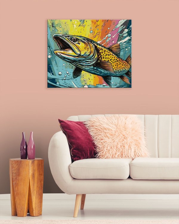 Картина по номерам «Радужная щука 3» — картинка 3