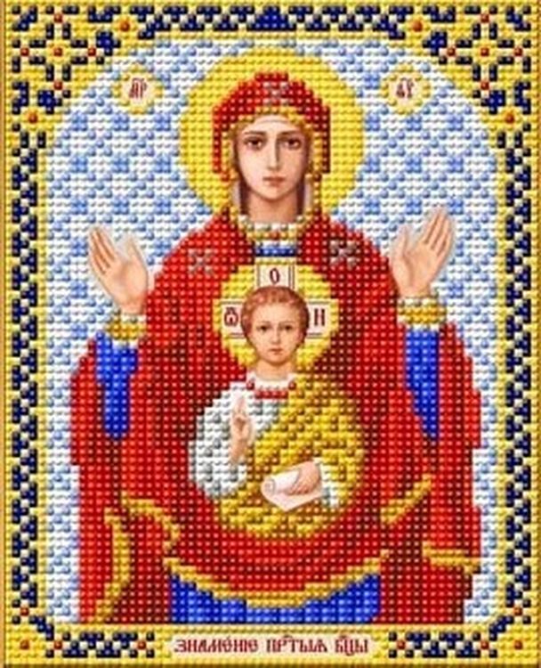 Рисунок на ткани «Богородица. Знамение»