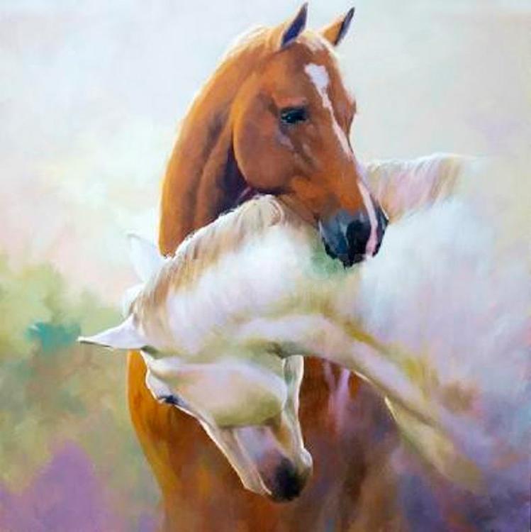 Алмазная вышивка «Любовь к лошадям»