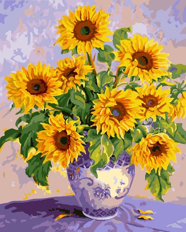 Картина по номерам «Солнечные цветы»