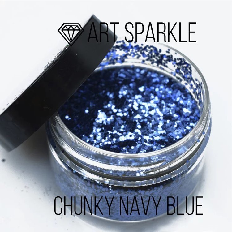 Глиттер крупный Chunky Navy Blue, 50 г, Craftsmen.store — картинка 2