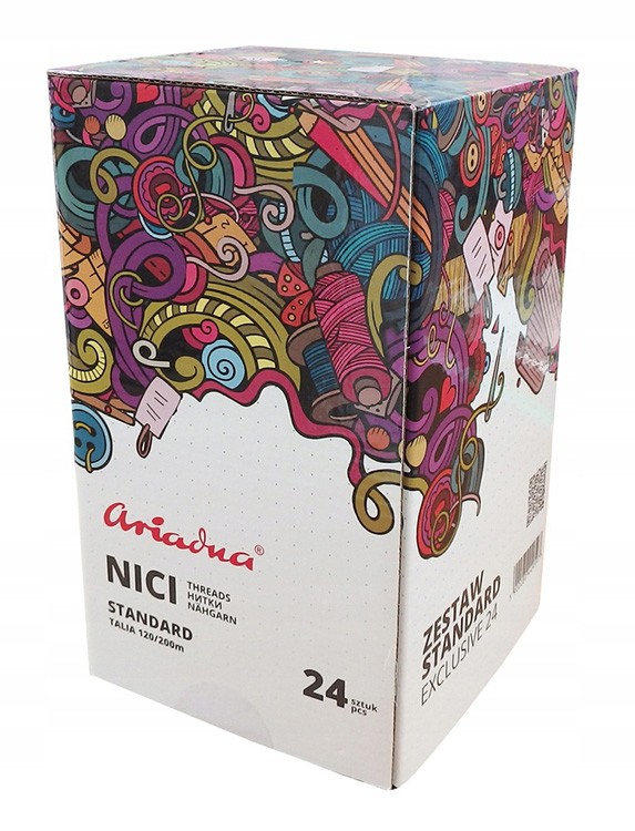 Набор ниток Talia 120/200м «Эксклюзивный», 24 цвета, Ariadna — картинка 7