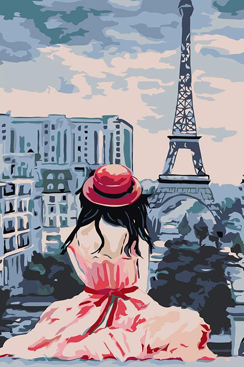 Картина по номерам «Однажды в Париже»