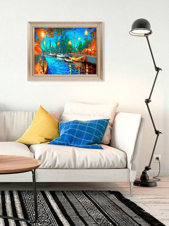 Картина по номерам «Вечерние огни» — картинка 8