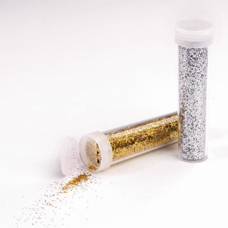 Блестки (глиттер), набор золото и серебро, 6 шт по 6,5 г, Остров Сокровищ — картинка 3
