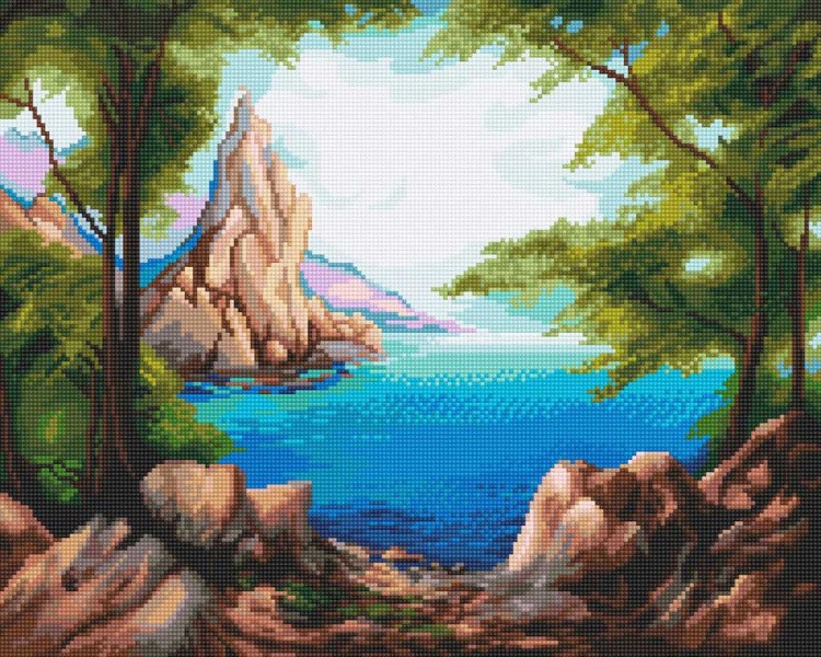 Алмазная вышивка «Морское побережье» — картинка 2