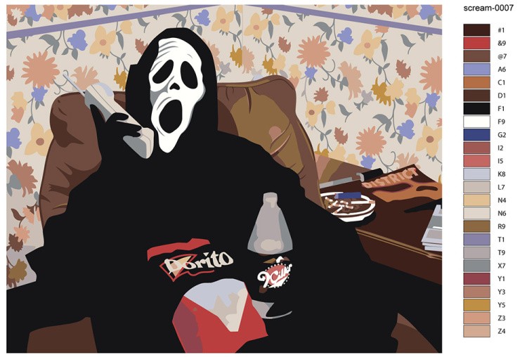 Картина по номерам «Крик фильм: Чувак эта вечеринка отстой» — картинка 2