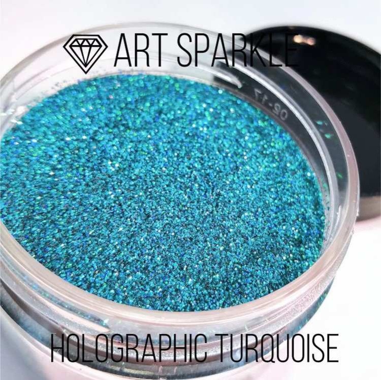 Глиттер мелкий Holografic Turquoise, 50 г, Craftsmen.store — картинка 2