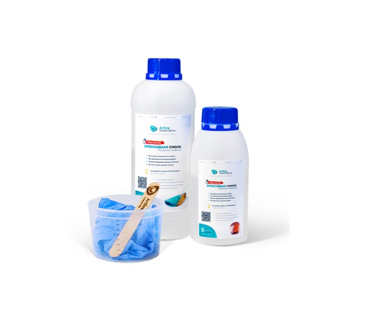 Эпоксидная смола универсальная Artline Crystal Epoxy 5 кг с творческим набором — картинка 2