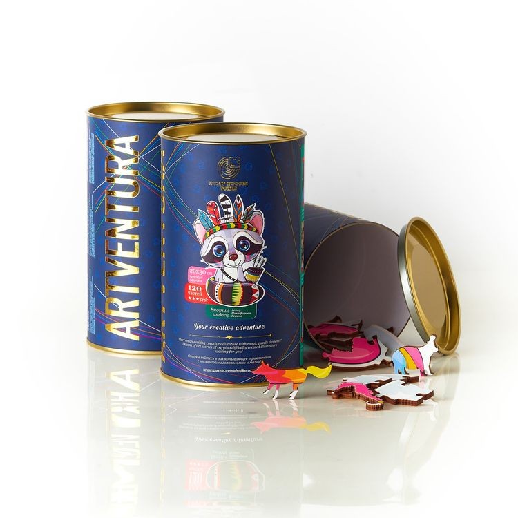 Деревянные пазлы Артвентура «Енотик индеец» — картинка 3