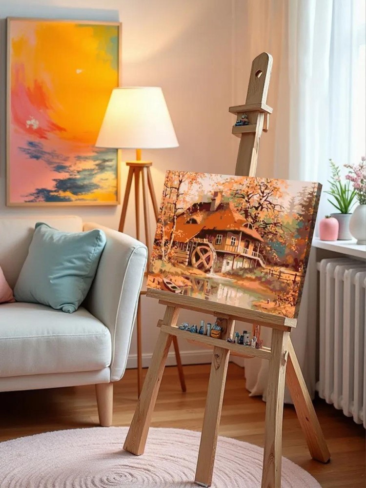 Картина по номерам «Водяная мельница» — картинка 9