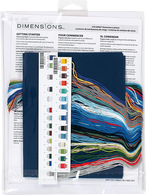 Набор для вышивания «Фонарь снеговика» — картинка 4
