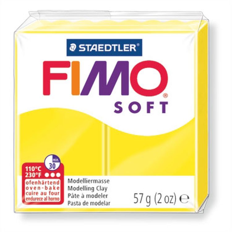 Полимерная глина FIMO Soft, цвет: лимонный, 57 г