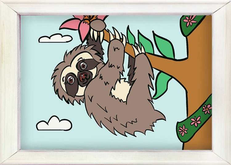 Картина по номерам «Ленивец» — картинка 2