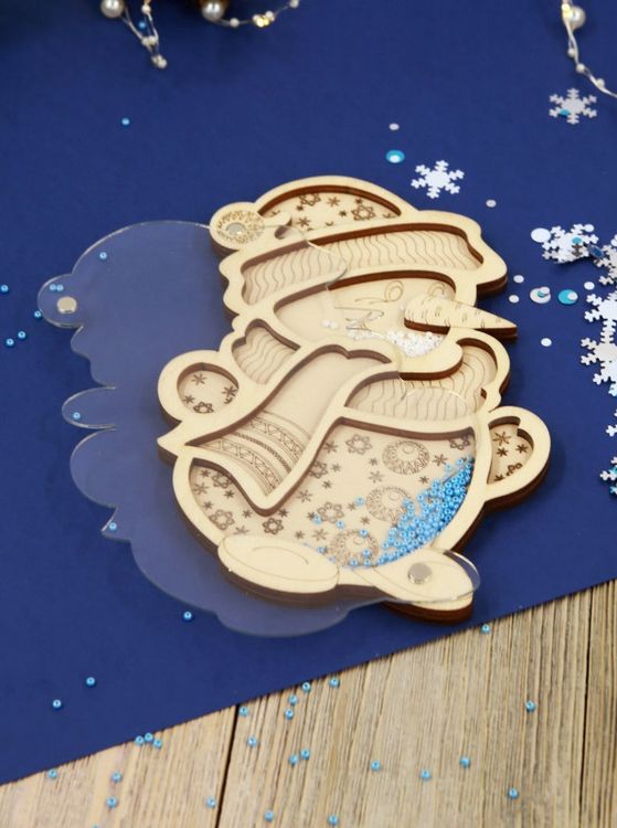 Органайзер для бисера с крышкой «Снеговик» — картинка 3