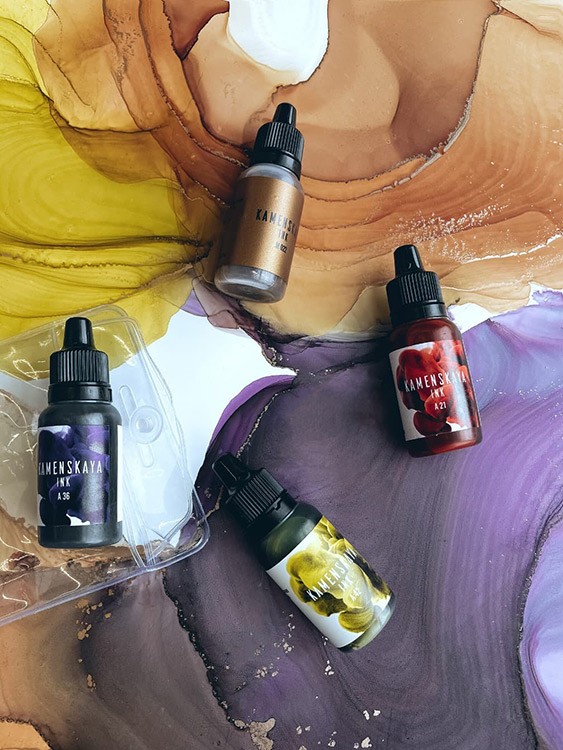 Набор для рисования алкогольными чернилами № 6, Kamenskaya Ink — картинка 2