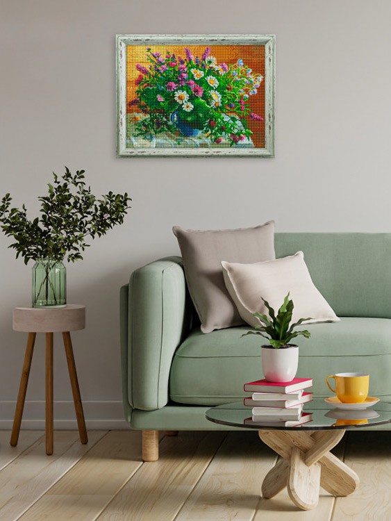 Алмазная вышивка «Букет с клевером» — картинка 7