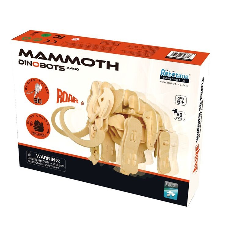 Деревянный 3D пазл «Мамонт» — картинка 2