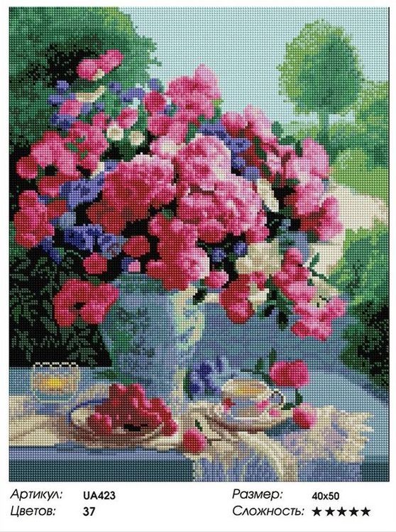 Алмазная вышивка «Завтрак в саду» — картинка 2