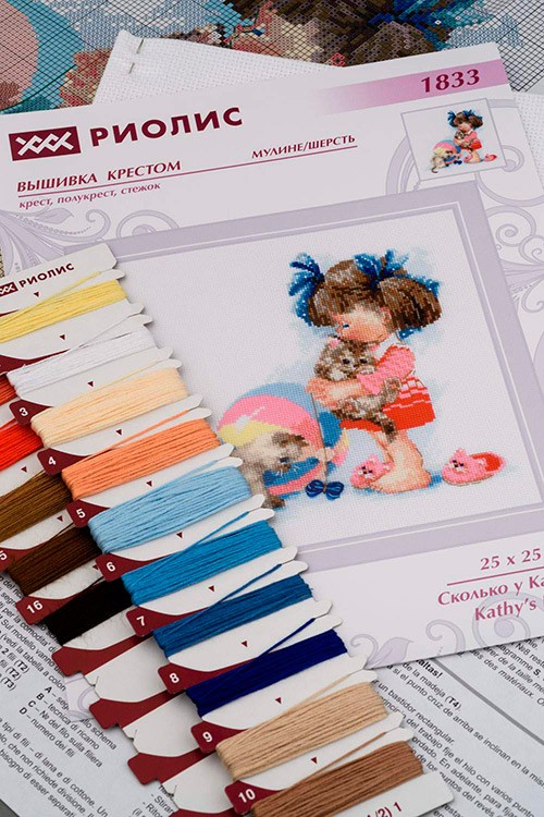 Набор для вышивания «Сколько у Кати котят?» — картинка 2