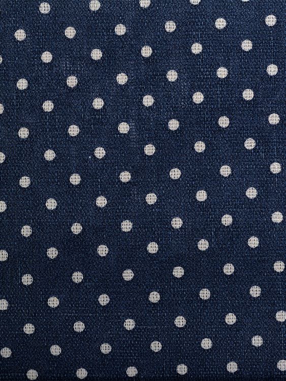 Ткань лен, 140 г/м², 30% лен, 70% хлопок, 3 м, ширина 150 см, цвет: синий, принт, TBY — картинка 3