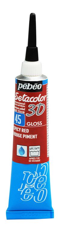 Контур по ткани глянцевый Setacolor 3D PEBEO, цвет: красный, 20 мл
