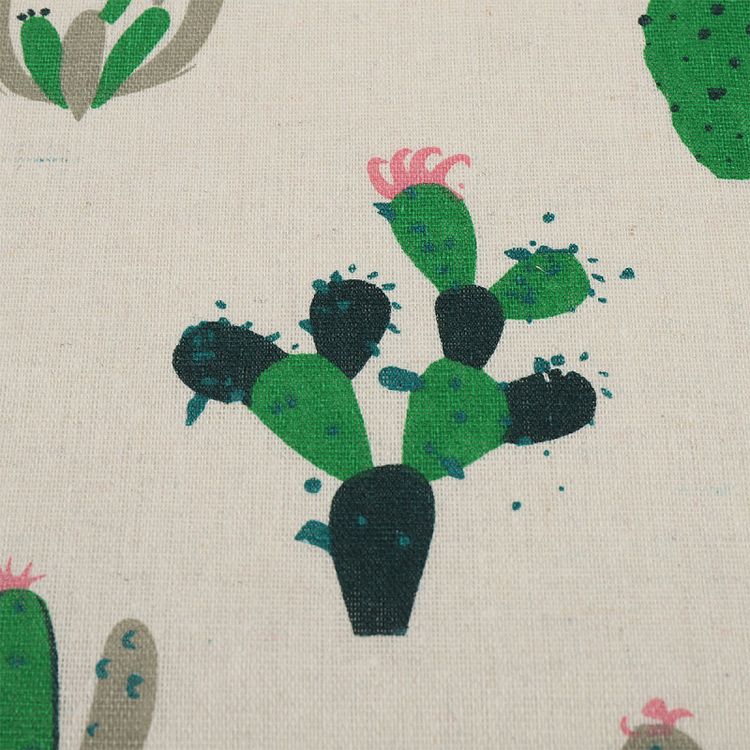 Ткань Лен, 140 г/м², 5 м x 150 см, цвет: белый, растительный принт, TBY — картинка 5