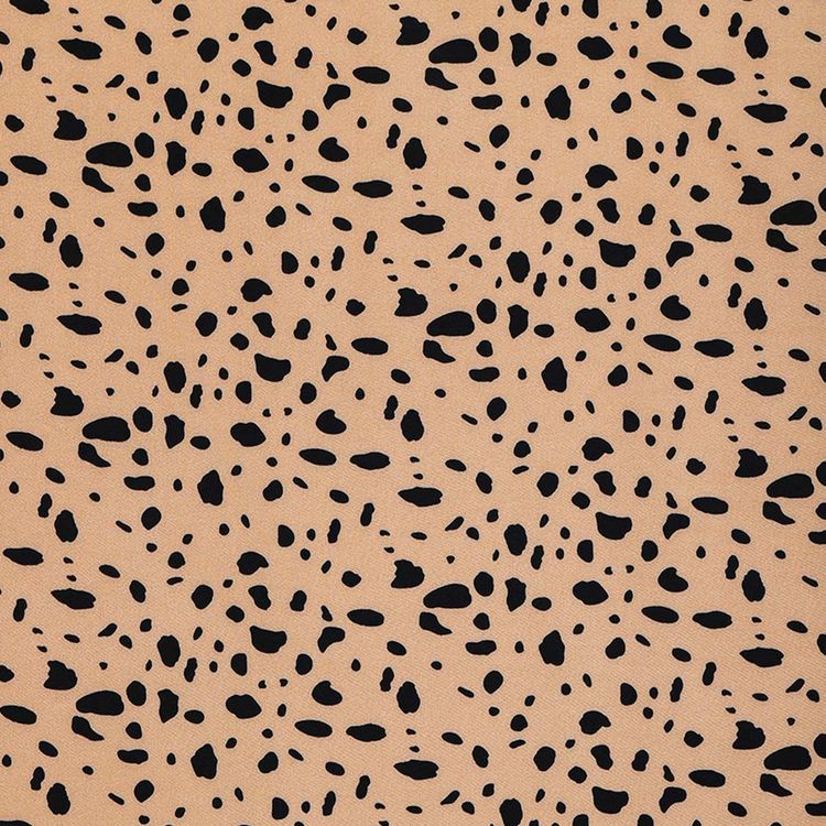 Ткань Софт, 5 м x 150 см, 105 г/м², цвет: бежевый, животный принт, TBY — картинка 2