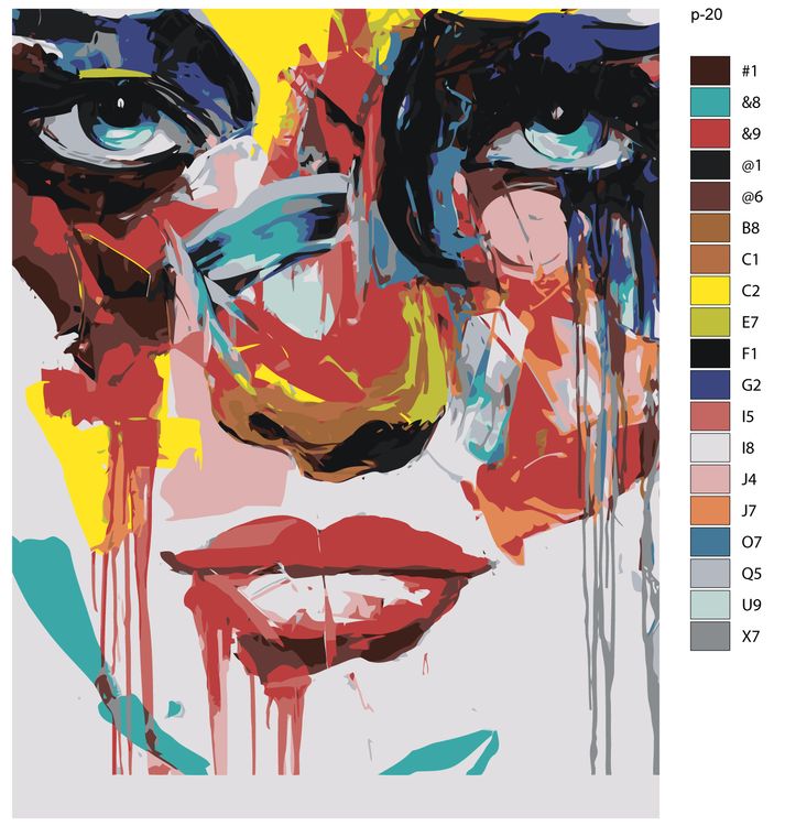 Картина по номерам «Девушка поп-арт» — картинка 2