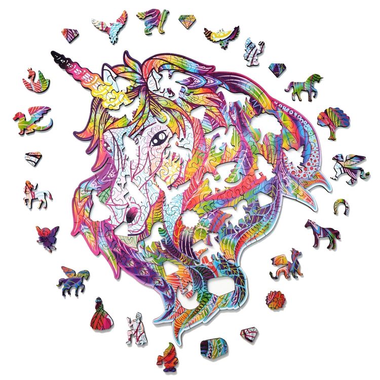 Деревянный пазл Wood Trick «Сверкающий Единорог» — картинка 9