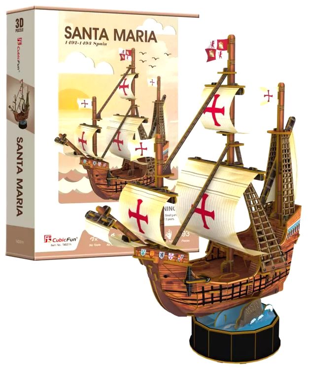 3D пазл CubicFun «Корабль Санта-Мария» — картинка 6