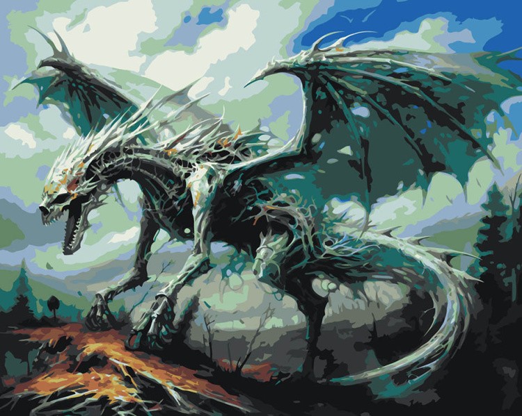 Картина по номерам «Костяной дракон»