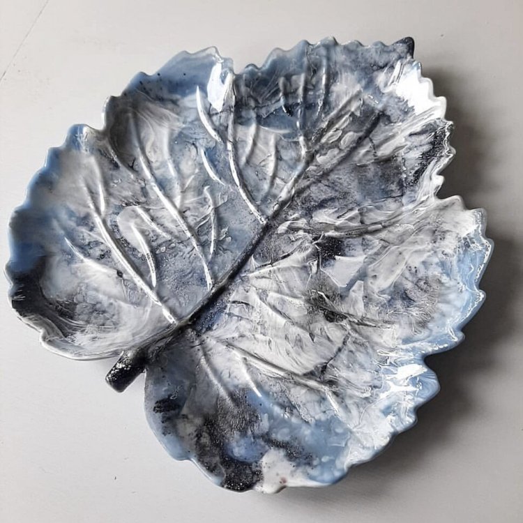 Силиконовый молд Epoxy Master блюдце лист, 19х17 см — картинка 3