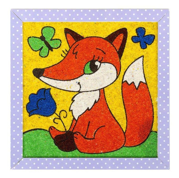 Песочная фреска «Мечтательный лисенок» — картинка 2