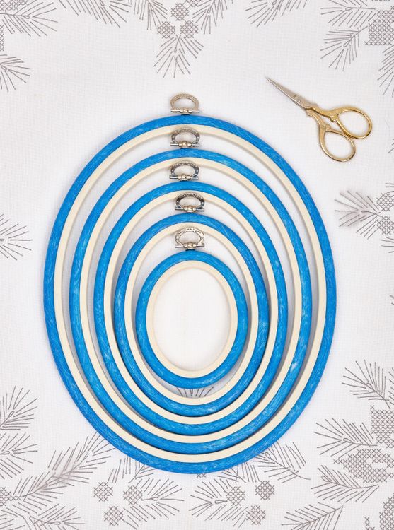 Пяльцы-рамка каучуковые овальные диаметр 155х190 мм, h=10, Nurge — картинка 3