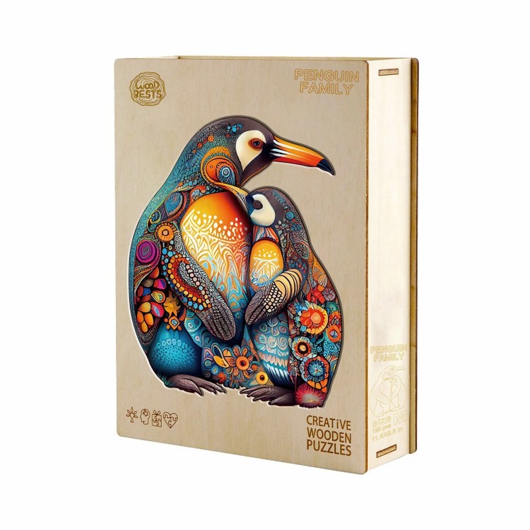 Деревянные пазлы «Семья Пингвинов XL», Woodbests — картинка 4