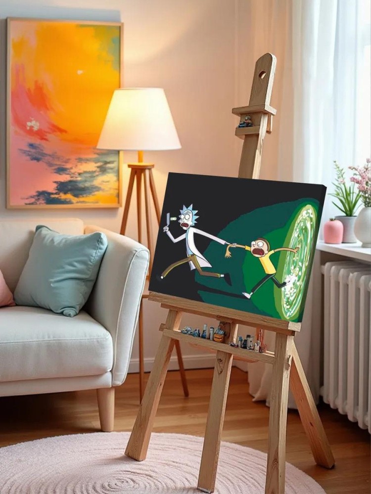 Картина по номерам «Рик и Морти Rick and Morty: Портал 40x50» — картинка 9