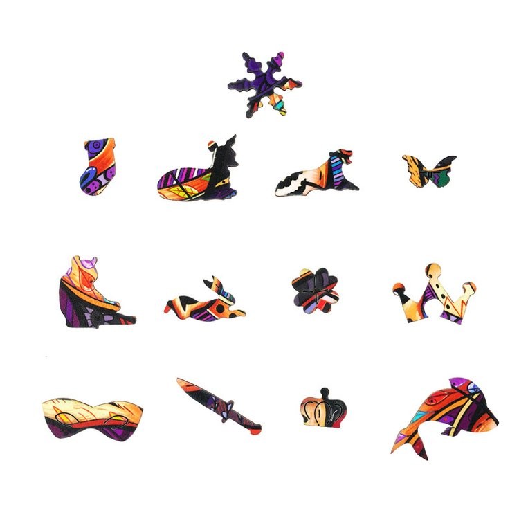 Деревянные пазлы «Радужный кот S», Woodbests — картинка 4