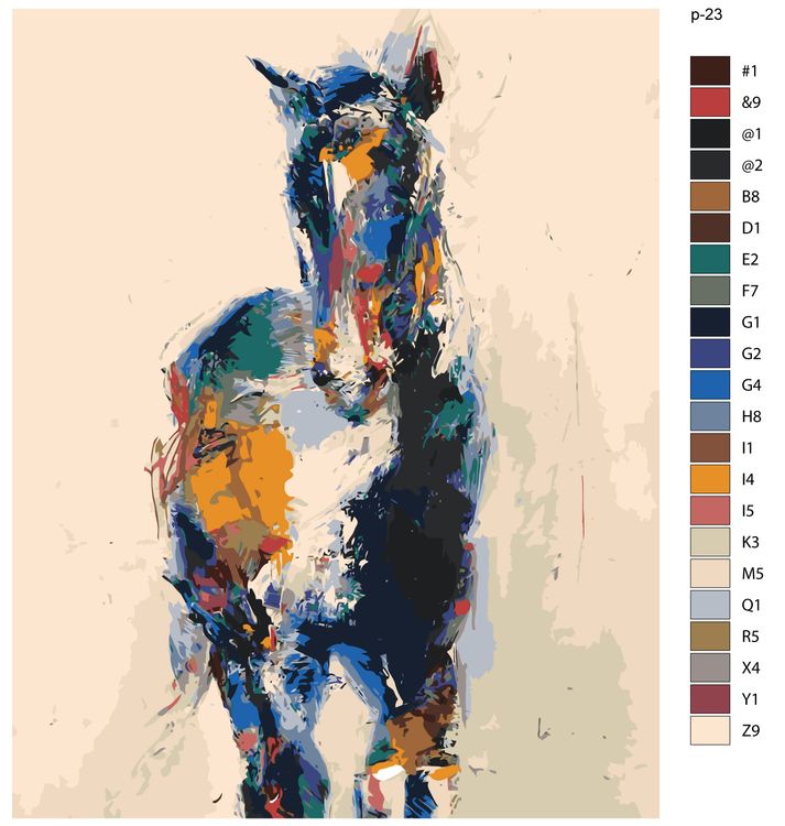 Картина по номерам «Лошадь» — картинка 2