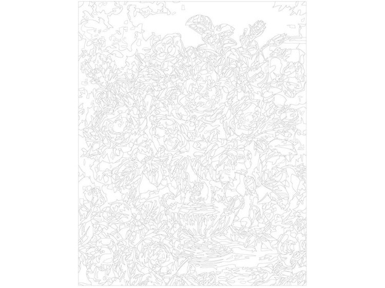 Картина по номерам «Розы в вазе» — картинка 3