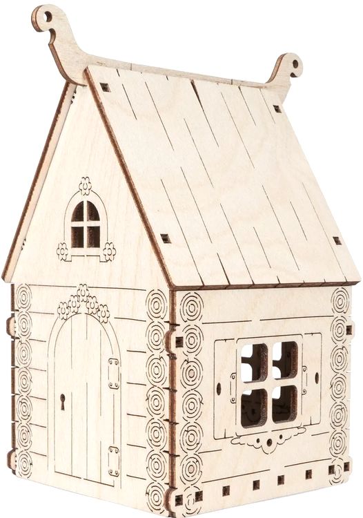Деревянный конструктор домик Lemmo «Избушка» — картинка 3