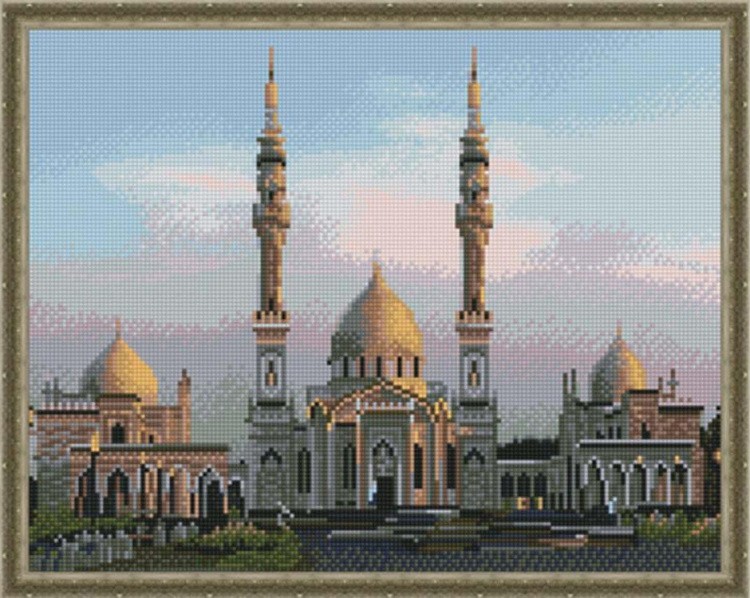 Алмазная вышивка «Татарстан. Белая мечеть Булгара»